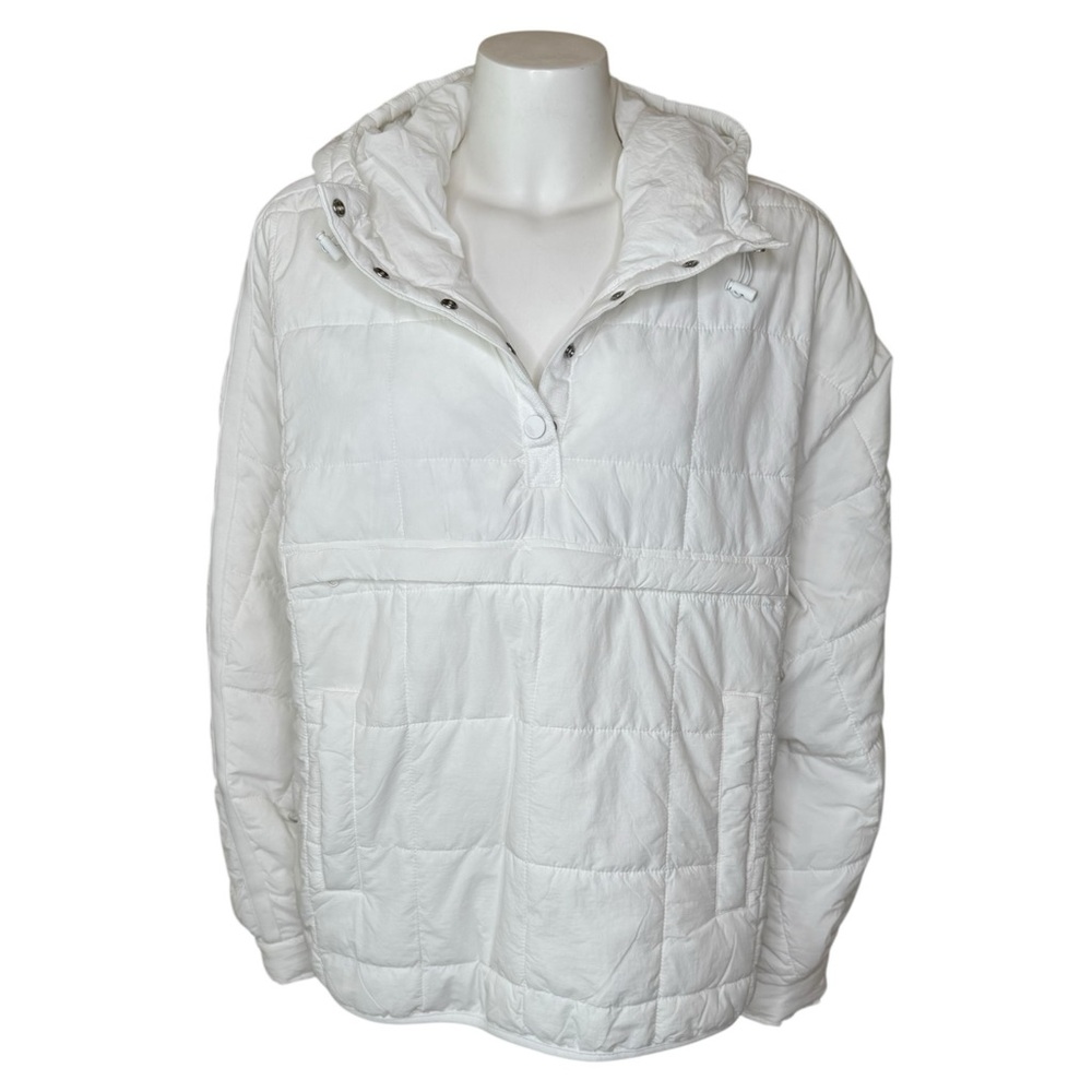 Free People FP Movement Pippa Packable Puffer Jacket XL Pullover Snap White